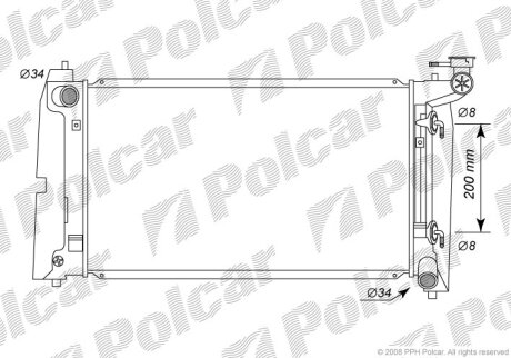Радиатор охлаждения двигателя Polcar 811308-3