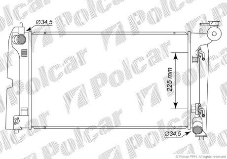Радиатор охлаждения двигателя Polcar 811308-5