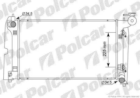 Радиатор охлаждения двигателя Polcar 811308-5