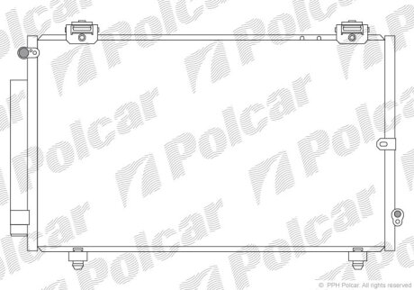 Конденсер, радиатор кондиционера Polcar 8114K82K