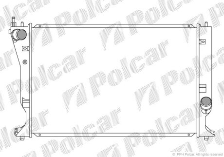 Радиатор охлаждения двигателя Polcar 8115081K