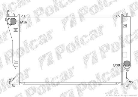 Радиатор охлаждения двигателя Polcar 8115082K
