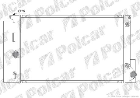 Радиатор охлаждения двигателя Polcar 811608-2