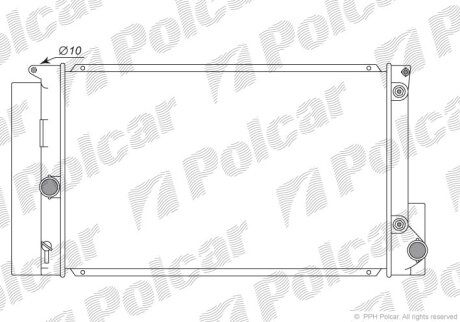 Радиатор двигателя Polcar 8116082K