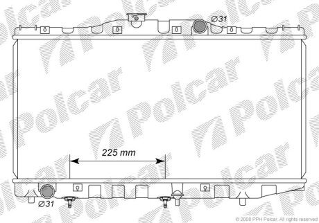 Радиатор охлаждения двигателя Polcar 812008-2