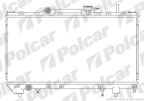 Радиатор охлаждения двигателя Polcar 812208-0