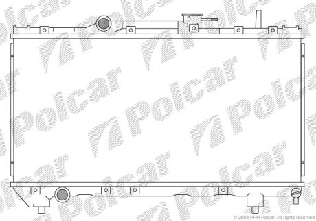 Радиатор охлаждения двигателя Polcar 812208-1
