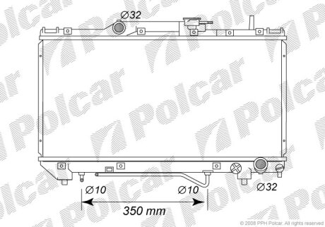 Радиатор охлаждения двигателя Polcar 812208-5