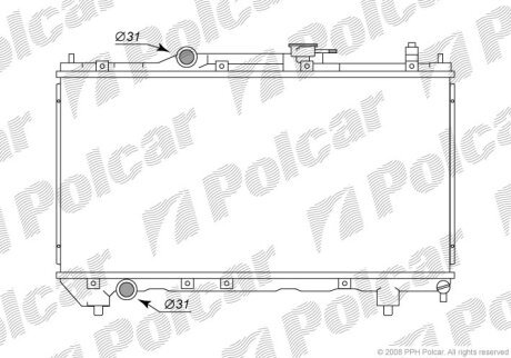 Радиатор охлаждения двигателя Polcar 812308-1