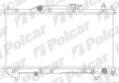 Радиатор охлаждения двигателя Polcar 812308-3
