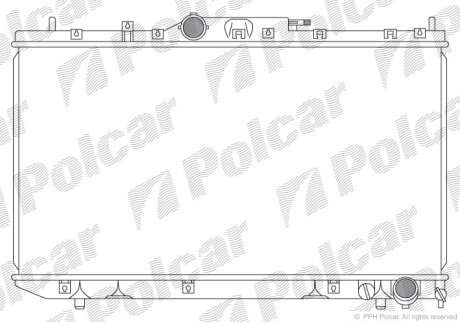 Радиатор охлаждения двигателя Polcar 812408-4