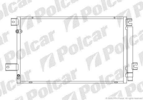 Конденсер, радиатор кондиционера Polcar 8125K8C4S
