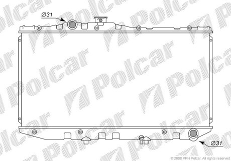 Радиатор охлаждения двигателя Polcar 8130081