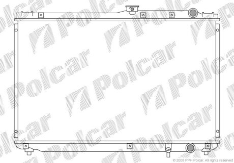Радиатор охлаждения двигателя Polcar 813308-4