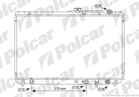 Радиатор охлаждения двигателя Polcar 813308-6