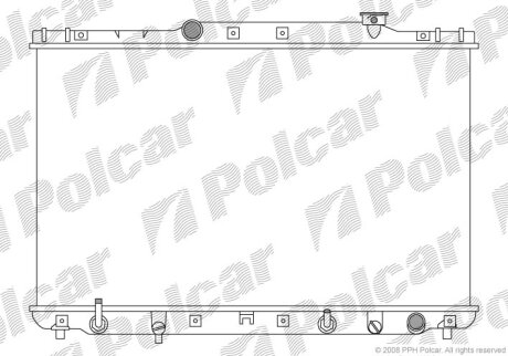 Радиатор охлаждения двигателя Polcar 813308-7