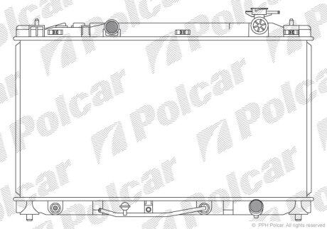 Радиатор охлаждения двигателя Polcar 813808-3