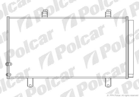 Конденсер, радиатор кондиционера Polcar 8138K81K