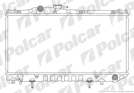 Радиатор охлаждения двигателя Polcar 813908-2