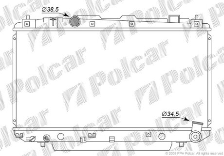 Радиатор охлаждения двигателя Polcar 8146081K