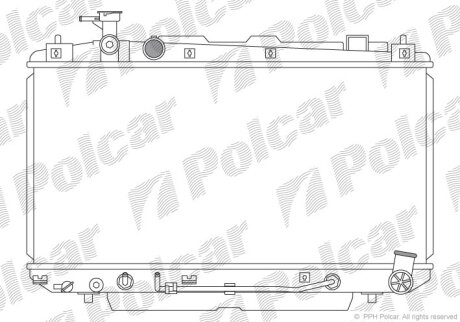 Радиатор охлаждения двигателя Polcar 814608-2