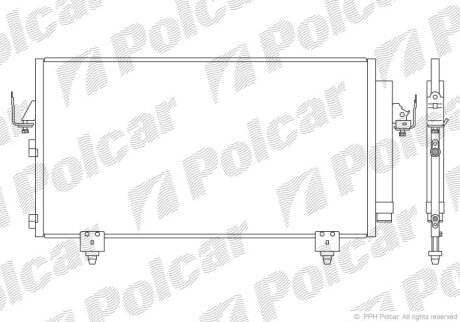 Конденсер, радиатор кондиционера Polcar 8146K82K