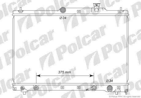 Радиатор охлаждения двигателя Polcar 815108-1