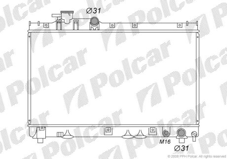 Радиатор охлаждения двигателя Polcar 8156081K