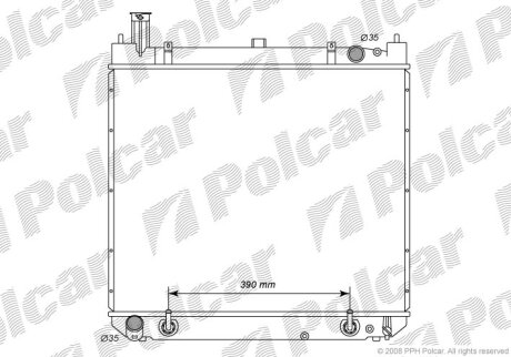 Радиатор охлаждения двигателя Polcar 816608-1
