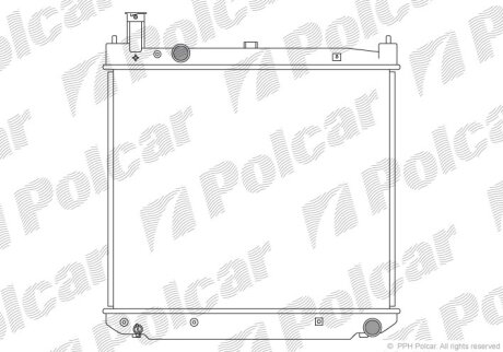 Радиатор охлаждения двигателя Polcar 816708-1