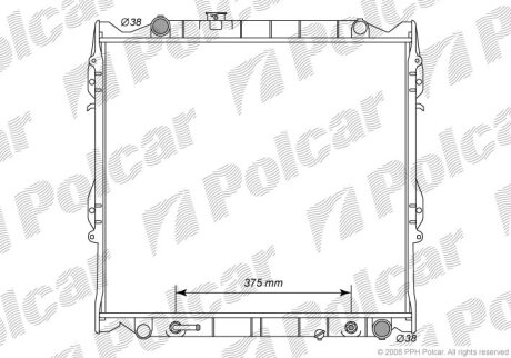 Радиатор охлаждения двигателя Polcar 817708-4