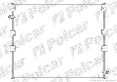 Конденсер, радиатор кондиционера Polcar 8177K81K