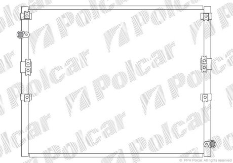 Конденсер, радиатор кондиционера Polcar 8177K8C1