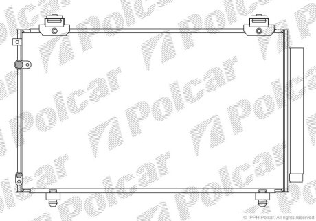 Конденсер, радиатор кондиционера Polcar 8186K81K