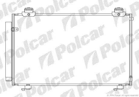 Конденсер, радиатор кондиционера Polcar 8186K82K