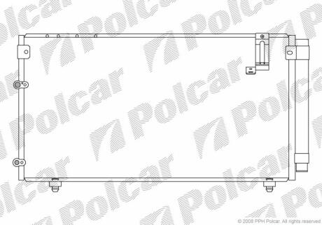 Конденсер, радиатор кондиционера Polcar 8187K81K
