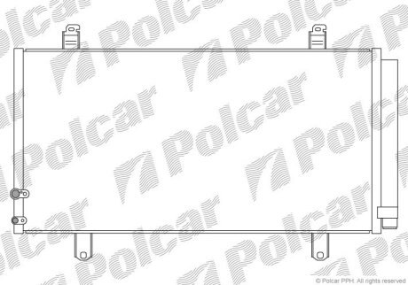 Конденсер, радиатор кондиционера Polcar 81E2K81K