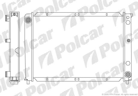 Радиатор охлаждения двигателя Polcar 903108-4