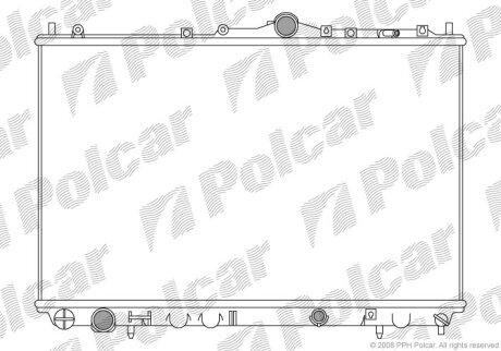 Радиатор охлаждения двигателя Polcar 904008-5