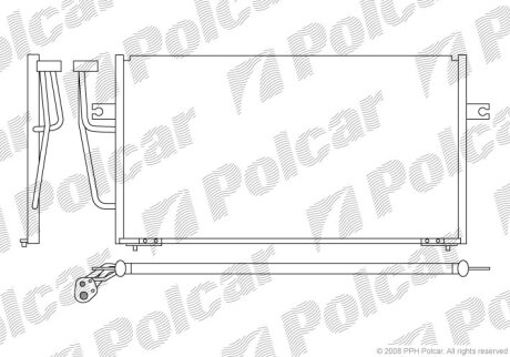 Конденсер, радиатор кондиционера Polcar 9040K8C1S