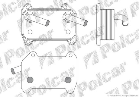 Радиатор масляный Polcar 9040L8-1