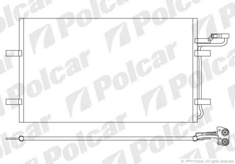 Конденсер, радиатор кондиционера Polcar 9042K8C2S