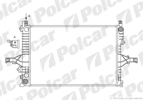 Радиатор охлаждения двигателя Polcar 908008-1