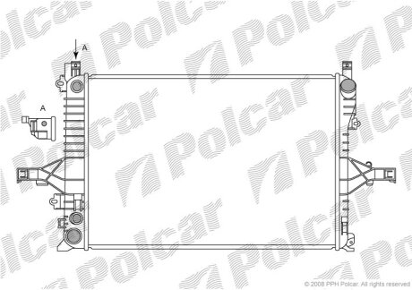 Радиатор охлаждения двигателя Polcar 908008-2