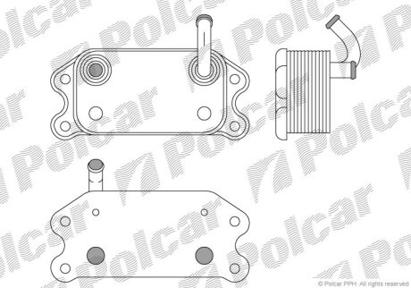 Радиатор масляный Polcar 9080L8-1