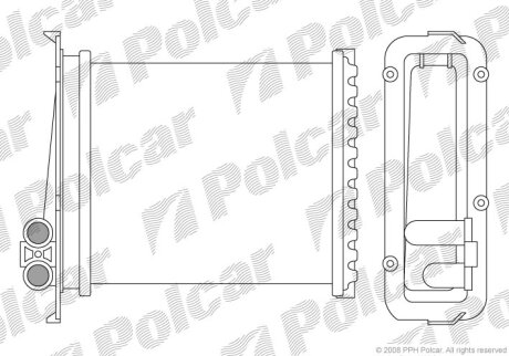 Радиатор отопителя Polcar 9085N8-1