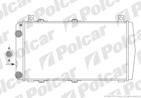 Радиатор охлаждения двигателя Polcar 930108A1