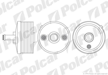 Радиатор масляный Polcar 9513L8-2