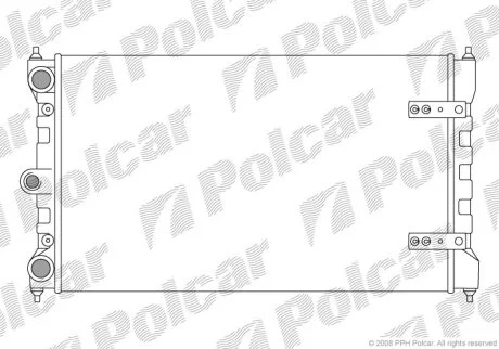 Радиатор охлаждения двигателя Polcar 952308-3