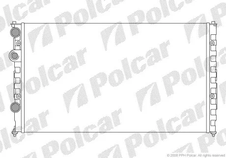 Радиатор охлаждения двигателя Polcar 952408A4